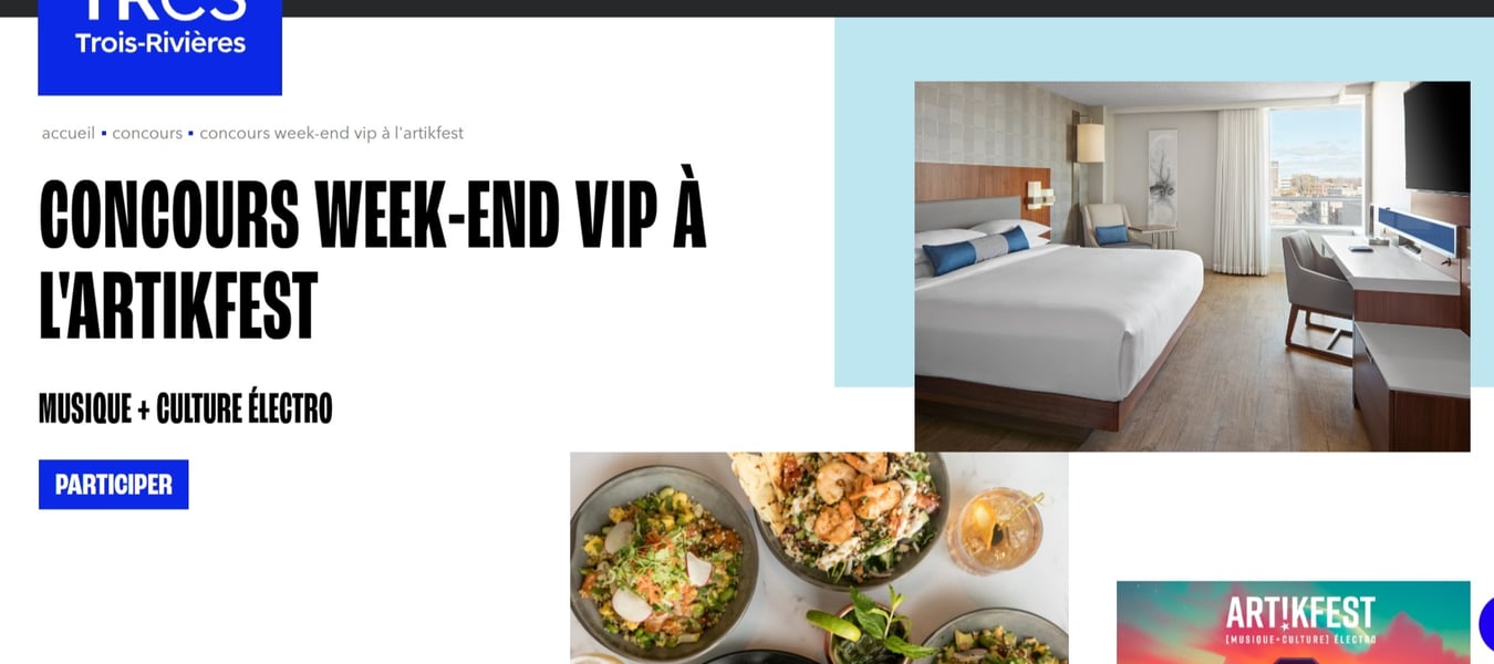 Concours Gagnez un Weekend VIP pour deux d'une valeur de 1000$!