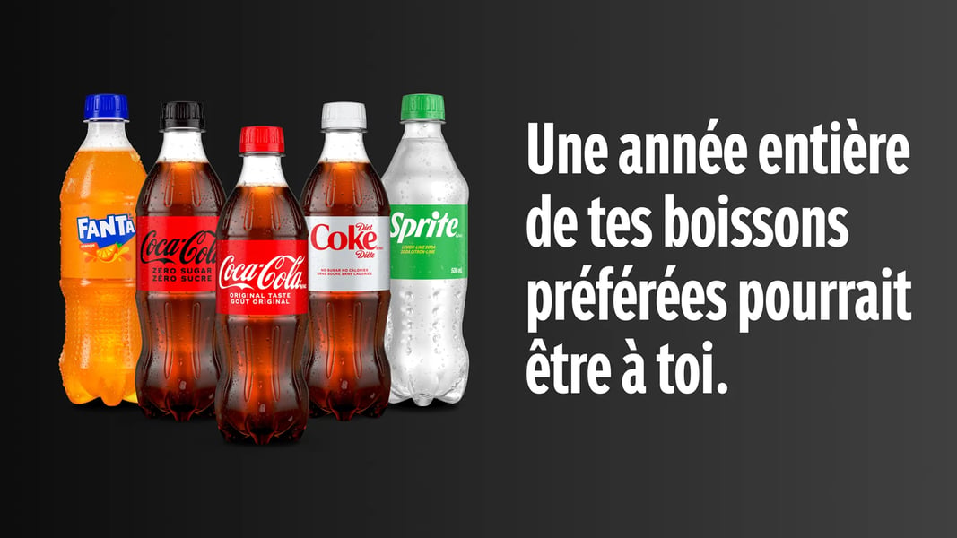 Concours Gagnez une année entière de vos boissons Coca-Cola préférées!