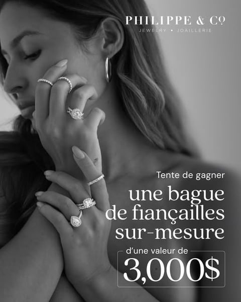 Concours Gagnez une bague de fiançailles sur-mesure d'une valeur de 3,000 $!