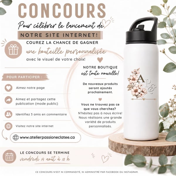 Concours Gagnez une bouteille personnalisée!