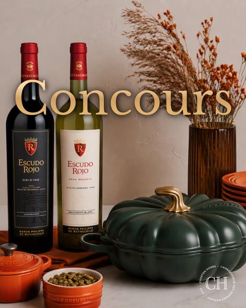 Concours Gagnez une Braisière Le Creuset Citrouille et une bouteille des deux vins Escudo Rojo!