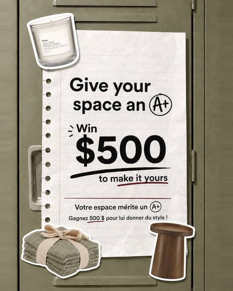 Concours Gagnez une carte-cadeau Bouclair de 500$!