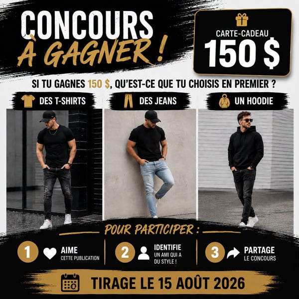 Concours Gagnez une carte-cadeau Boutique MMEN de 150$!
