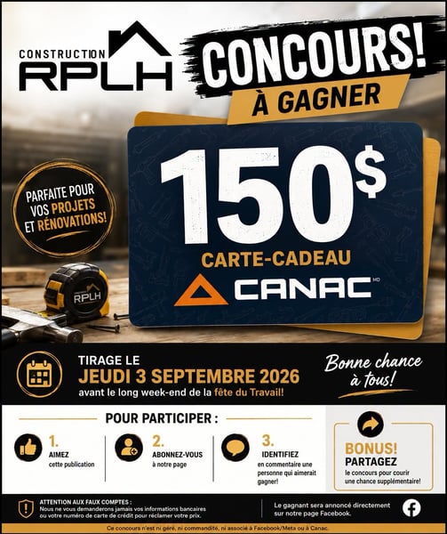 Concours Gagnez une carte-cadeau Canac de 150$!
