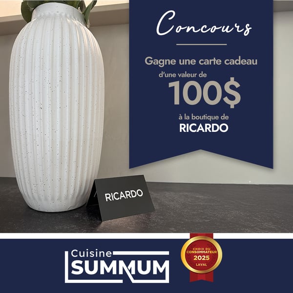 Concours Gagnez une carte-cadeau de 100$ à la boutique Ricardo pour t’équiper en accessoires de cuisine! Concours Gagnez une carte-cadeau de 100$ à la boutique Ricardo pour t’équiper en accessoires de cuisine!