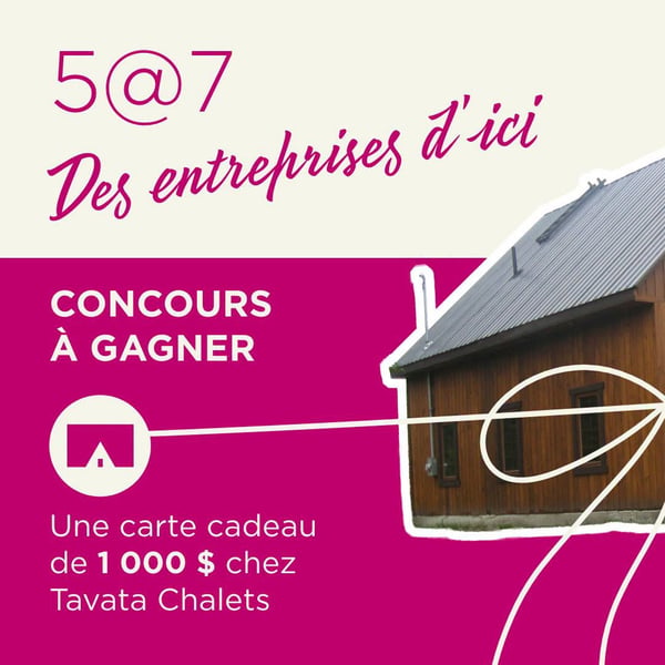 Concours Gagnez une carte-cadeau de 1000$ Tavata Chalets!