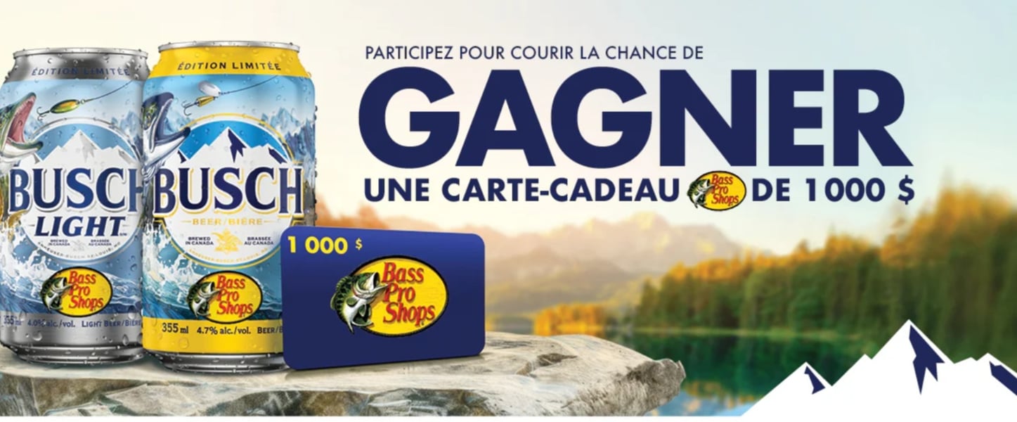 Concours Gagnez une carte-cadeau Bass pro Shops de 1000$!