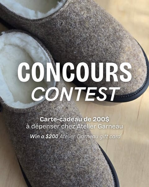 Concours Gagnez une carte-cadeau de 200$ à dépenser chez Atelier Garneau!