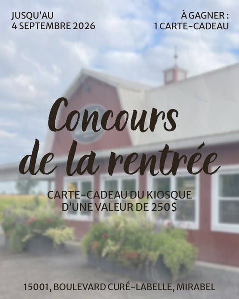 Concours Gagnez une carte-cadeau de 250$ à la Ferme Michel Lauzon!