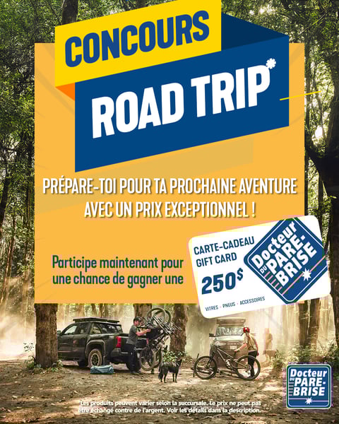 Concours Gagnez une Carte-Cadeau de 250$ chez Docteur du Pare-Brise