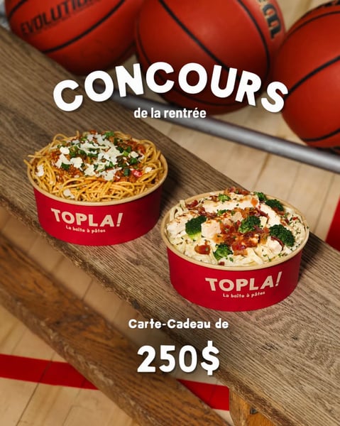 Concours Gagnez une carte-cadeau de 250$ chez Topla!