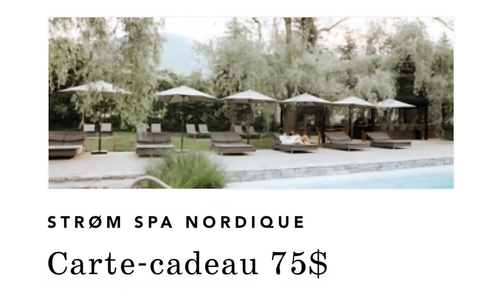 Concours Gagnez une carte cadeau de 75 $ au Strøm spa nordique