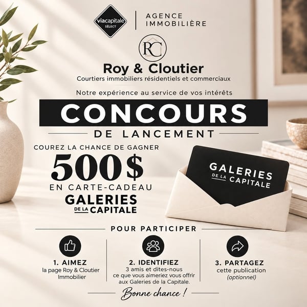 Concours Gagnez une carte-cadeau des Galeries de la Capitale de 500$!