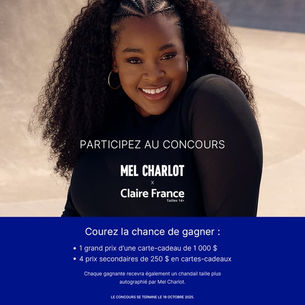 Concours Gagnez une carte-cadeau d’une valeur de 1 000$ échangeable dans une boutique Claire France! Concours Gagnez une carte-cadeau d’une valeur de 1 000$ échangeable dans une boutique Claire France!