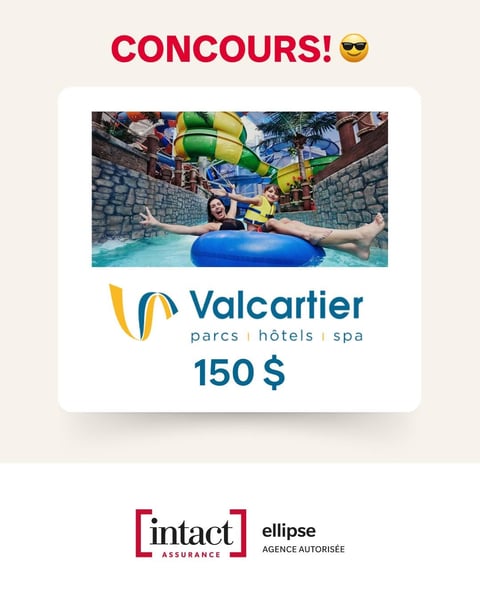 Concours Gagnez une carte-cadeau d’une valeur de 150 $ au Village Vacances Valcartier!