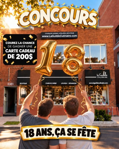 Concours Gagnez une carte-cadeau La Guilde Culinaire de 200$!