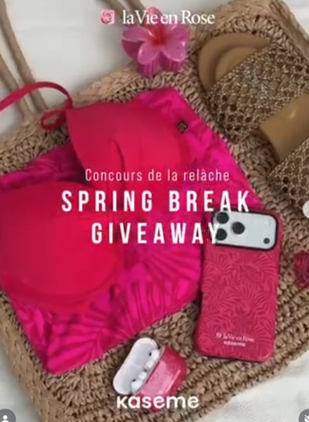 Concours Gagnez une carte cadeau la vie en rose de 200$ un Airpods et un maillot!