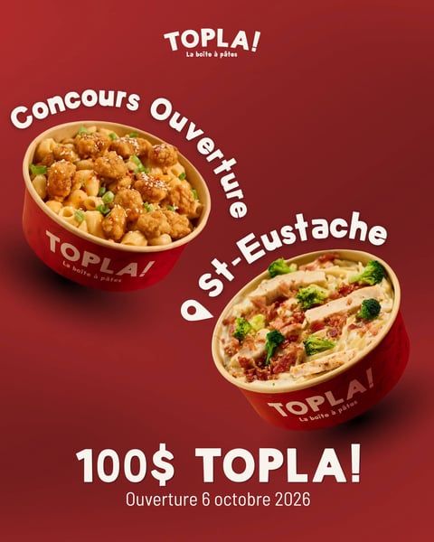 Concours Gagnez une carte-cadeau Topla de 100$!