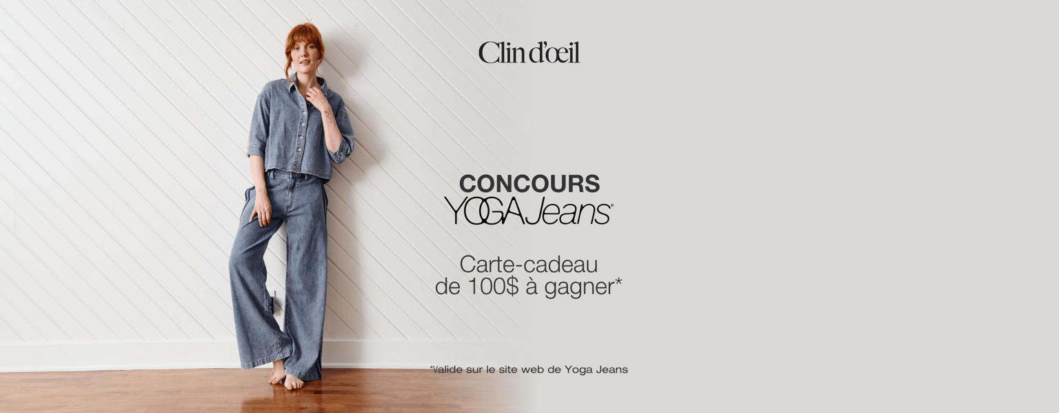 Concours Gagnez une carte-cadeau Yoga Jeans de 100$!