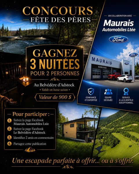 Concours Gagnez une escapade de trois nuitées pour deux personnes!