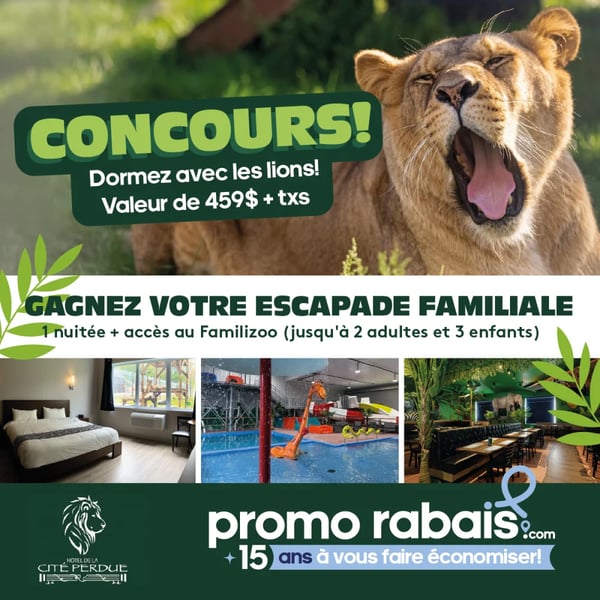 Concours Gagnez une escapade familiale à l'hôtel de la citée perdue!