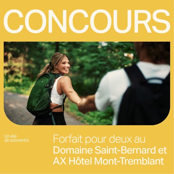 Concours Gagnez une expérience en nature pour deux au Domaine Saint-Bernard!