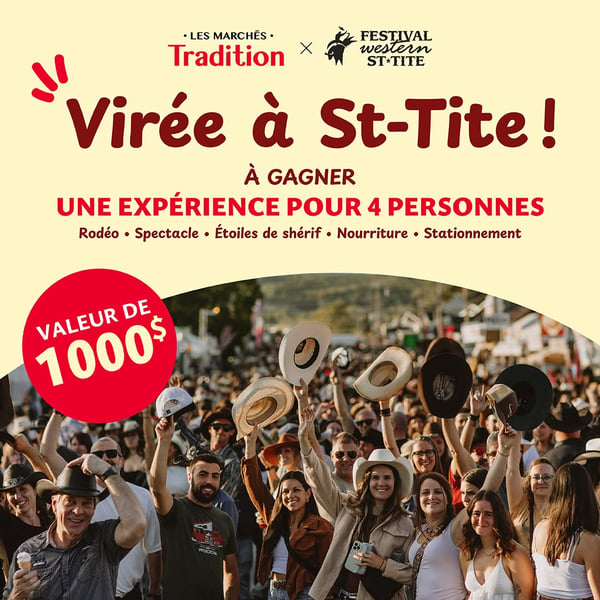 Concours Gagnez une expérience pour quatre personnes au Festival Western de St-Tite!
