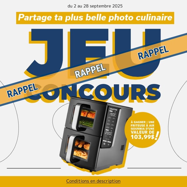 Concours Gagnez une friteuse à air Gourmia