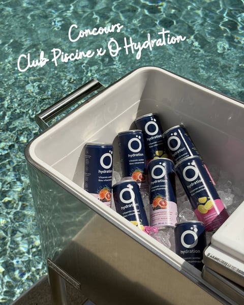 Concours Gagnez une glacière de patio avec cuve amovible (couleur sarcelle) de chez Club Piscine et un ensemble de produits Ö Hydration!