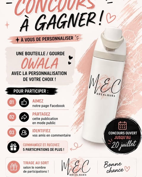Concours Gagnez une gourde style Owala personnalisée!