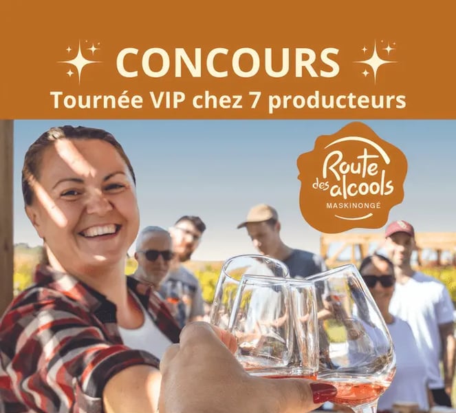 Concours Gagnez une grande tournée de la Route des alcools de Maskinongé pour quatre personnes!