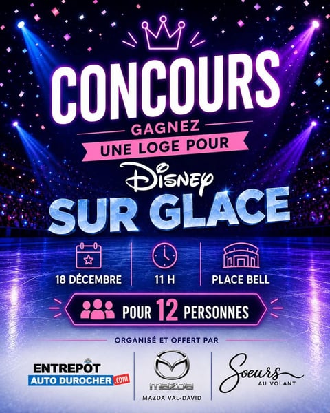 Concours Gagnez une loge pour douze personnes pour Disney sur glace!
