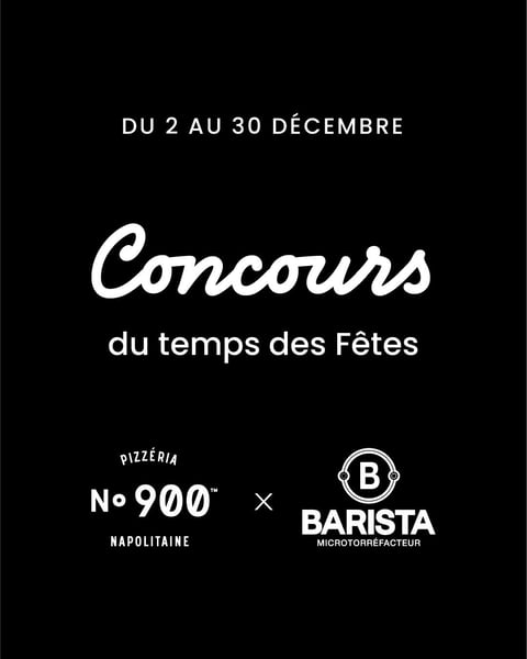 Concours Gagnez une Machine espresso et un four à pizza avec BARISTA et Pizzeria No.900