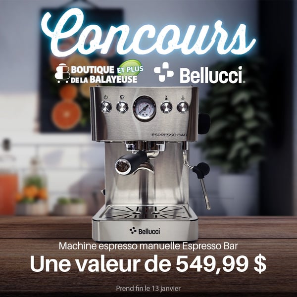 Concours Gagnez une machine espresso manuelle Espresso Bar de Bellucci d’une valeur de 549,99 $!