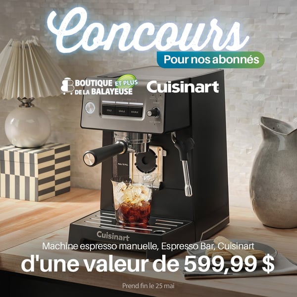 Concours Gagnez une machine espresso manuelle Espresso Bar de Cuisinart!