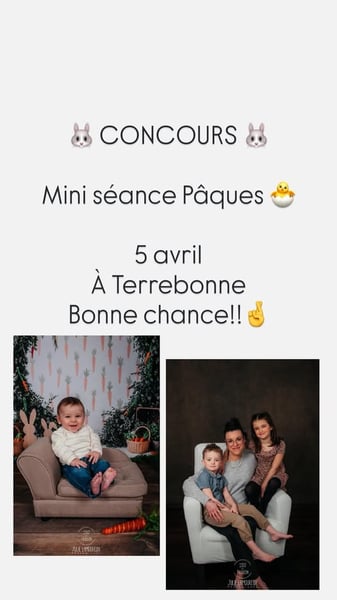 Concours Gagnez une mini séance photo!