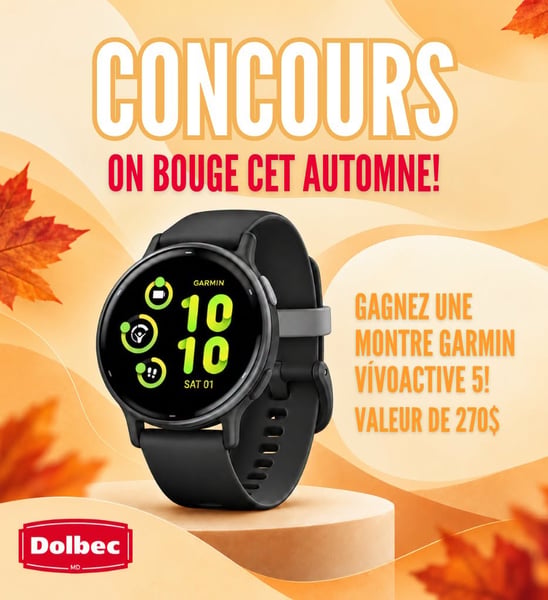 Concours Gagnez une montre Garmin vívoactive 5!