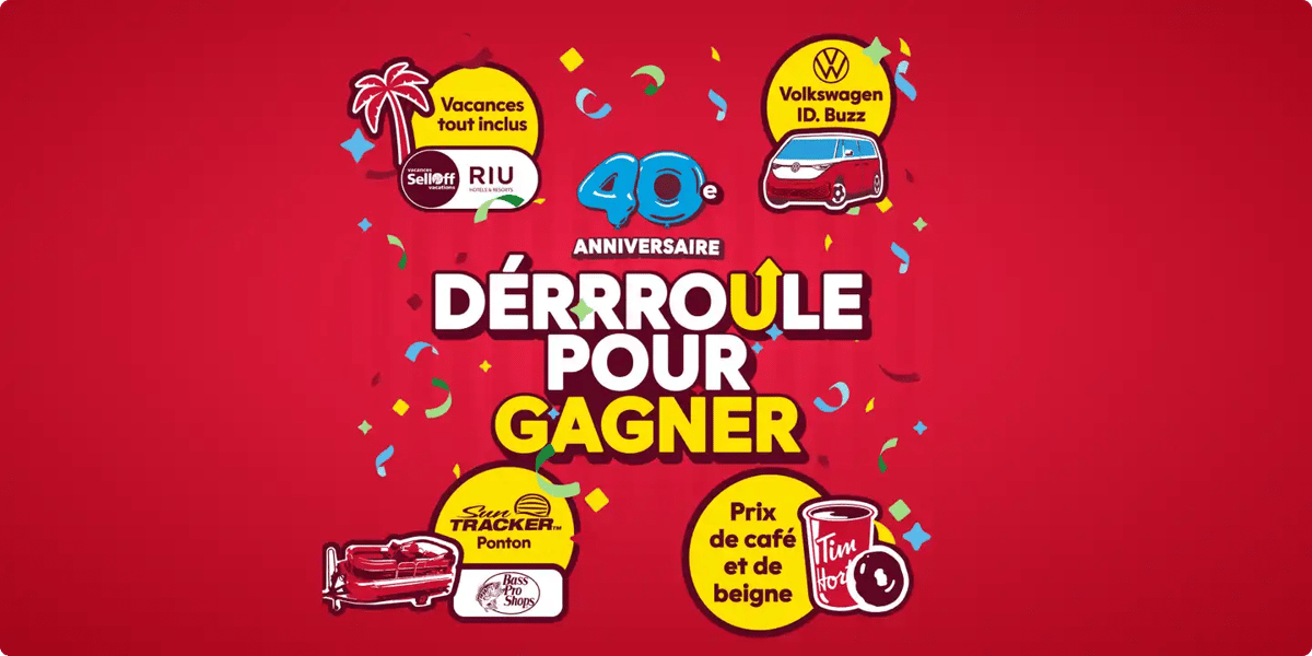 Concours Gagnez une multitudes de prix grâce à dérroule pour gagner de Tim Hortons!