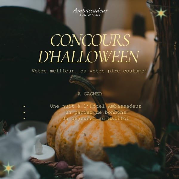 Concours Gagnez une nuit à l'Hôtel Ambassadeur, un panier de bonbons et un déjeuner au Batifol!