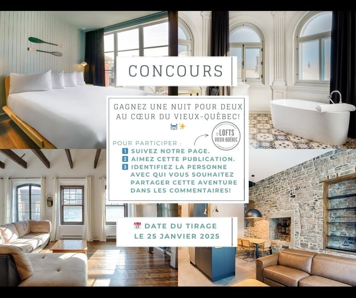 Concours Gagnez une nuit au cœur du Vieux-Québec!