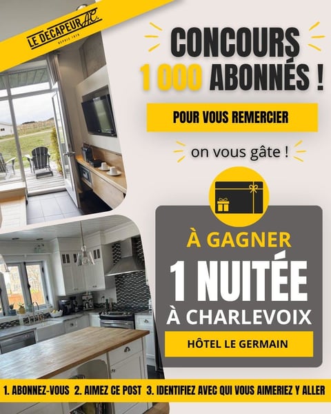 Concours Gagnez une nuitée à l'Hôtel Germain de Charlevoix!