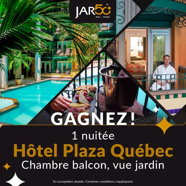 Concours Gagnez une nuitée à l'Hôtel Plaza Québec!