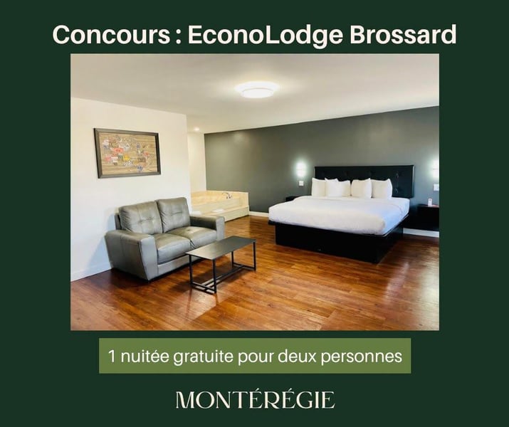 Concours Gagnez une nuitée gratuite pour 2 personnes avec petit-déjeuner au Econolodge Brossard!