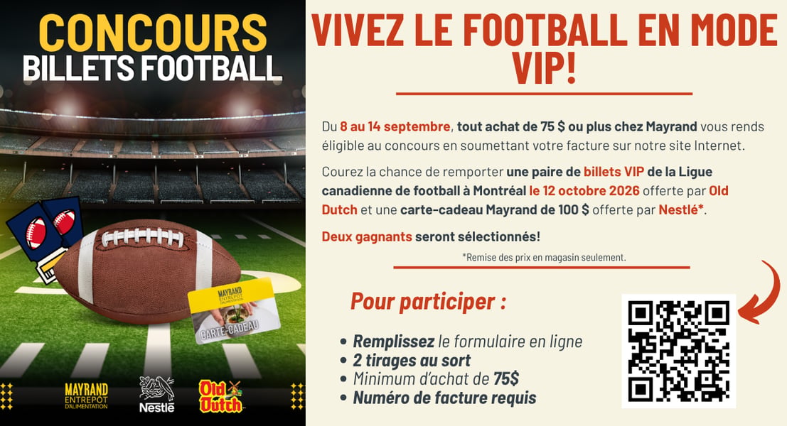Concours Gagnez une paire de billets VIP de la ligue Canadienne de Football à Montréal!