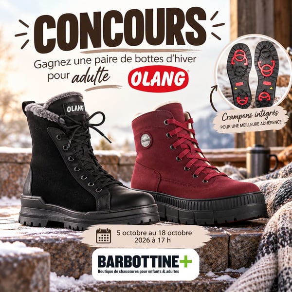 Concours Gagnez une paire de bottes Olang pour adulte!