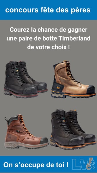 Concours Gagnez une paire de bottes Timberland de votre choix!