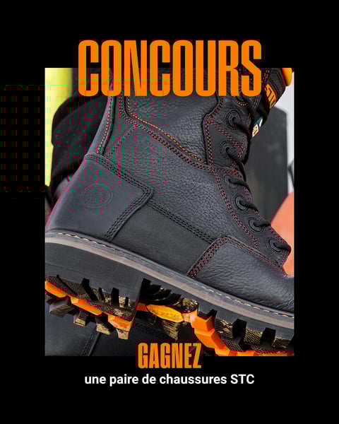 Concours Gagnez une paire de chaussures de travail de votre choix!