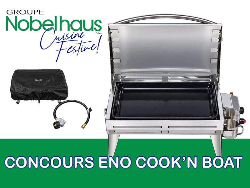 Concours Gagnez une plancha Eno portable cook’n Boat, un tube de connection propane et une housse Eno!
