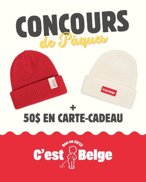 Concours Gagnez une tuque au choix et 50$ en carte-cadeau C'est Belge!