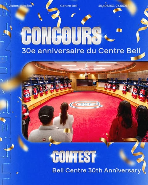 Concours Gagnez une visite guidée pour 5 personnes au Centre Bell!
